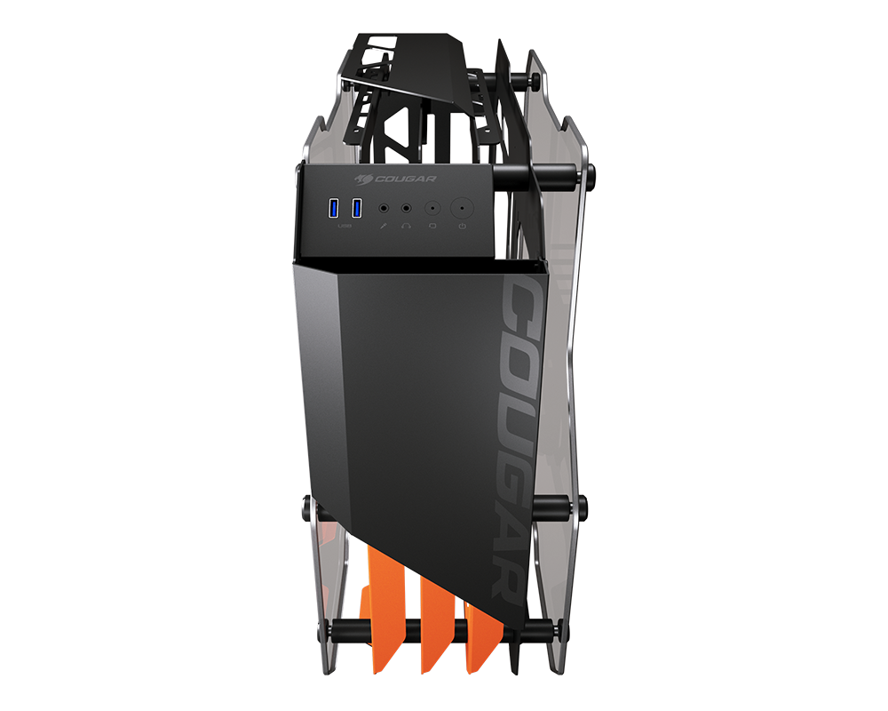 Cougar BLAZER, an Aluminum Open-Frame Gaming case with New Esthetics Design, Superior Combination of Aluminum framing and Full Tempered Glass Panels. - Zapnet.in