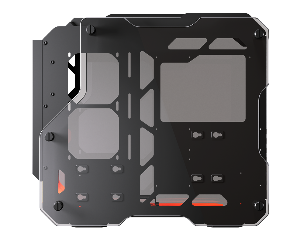 Cougar BLAZER, an Aluminum Open-Frame Gaming case with New Esthetics Design, Superior Combination of Aluminum framing and Full Tempered Glass Panels. - Zapnet.in