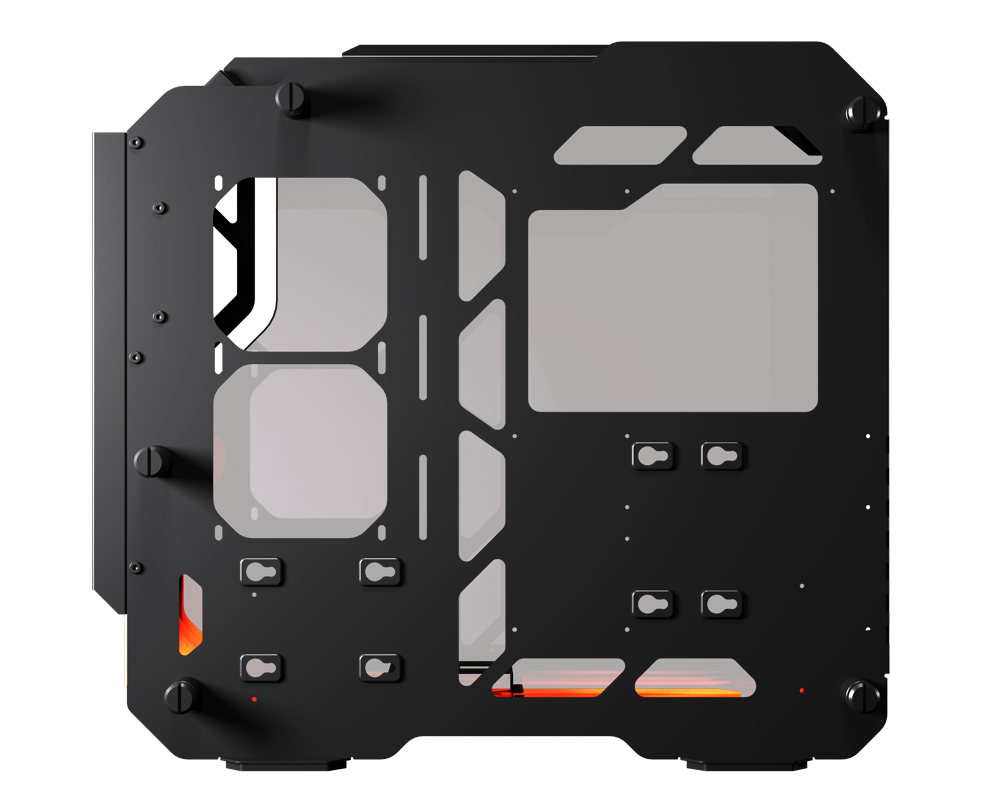 Cougar BLAZER, an Aluminum Open-Frame Gaming case with New Esthetics Design, Superior Combination of Aluminum framing and Full Tempered Glass Panels. - Zapnet.in