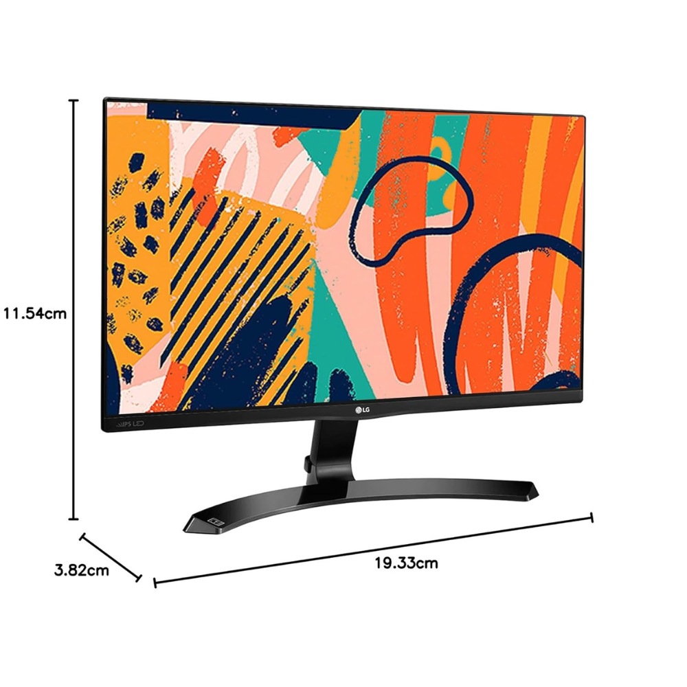LG 22" (55CM) 22MP68VQ Full HD IPS Monitor LCD (1920 X 1080 Pixels), 3 Side Borderless with VGA, HDMI, DVI, Audio Out Ports - 22MP68VQ - Zapnet.in