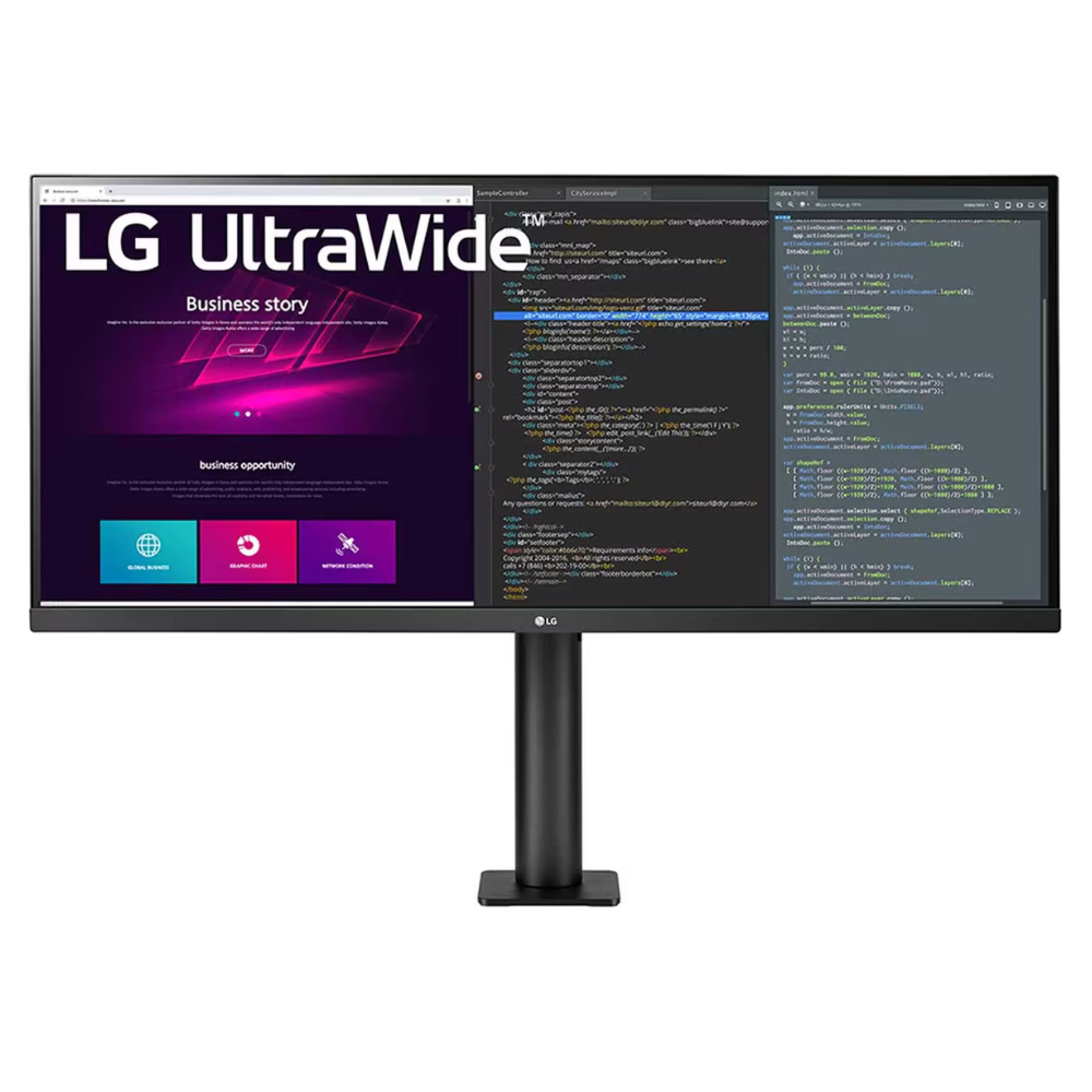 LG Ultrawide - 34Wn780, 34 Inch (86.72 Cm) - Ergo Stand, Qhd 3440 X 1440 Pixels IPS (Srgb 99%) HDR 10, USB Hub (2 Up 1 Down) Hdmi X 2, Display Port, Inbuilt Speaker (14W X 2) - Zapnet.in