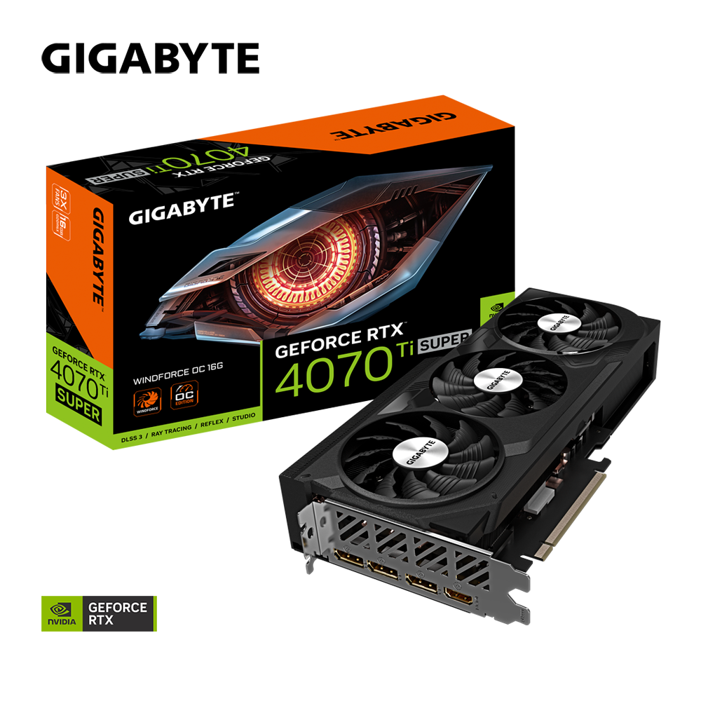 Gigabyte GeForce RTX™ 4070 Ti SUPER WINDFORCE OC 16G Graphics Card (GV-N407TSWF3OC-16GD) - Zapnet.in