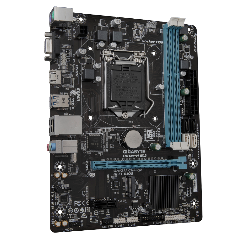 Gigabyte H81M-H M.2 (rev. 1.0) DDR3 Motherboard