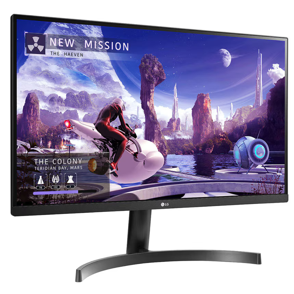 LG 27Qn600 QHD 2K Montior - 2560 X 1440 Pixels, 27 Inch (68.58 Cm), IPS Display, 3 Side Borderless, HDR 10, Srgb 99%, AMD Free Sync, Dual Hdmi W/ Display Port - Zapnet.in
