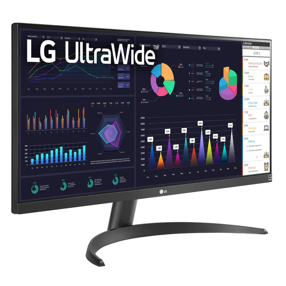LG 29WQ500 (29 inch) UltraWide FHD (2560 x 1080) IPS Monitor with AMD FreeSync™, 100Hz, 1ms, HDR10, OnScreen Control & Dual Controller, 3-Side Virtually Borderless, Dynamic Action Sync - Zapnet.in