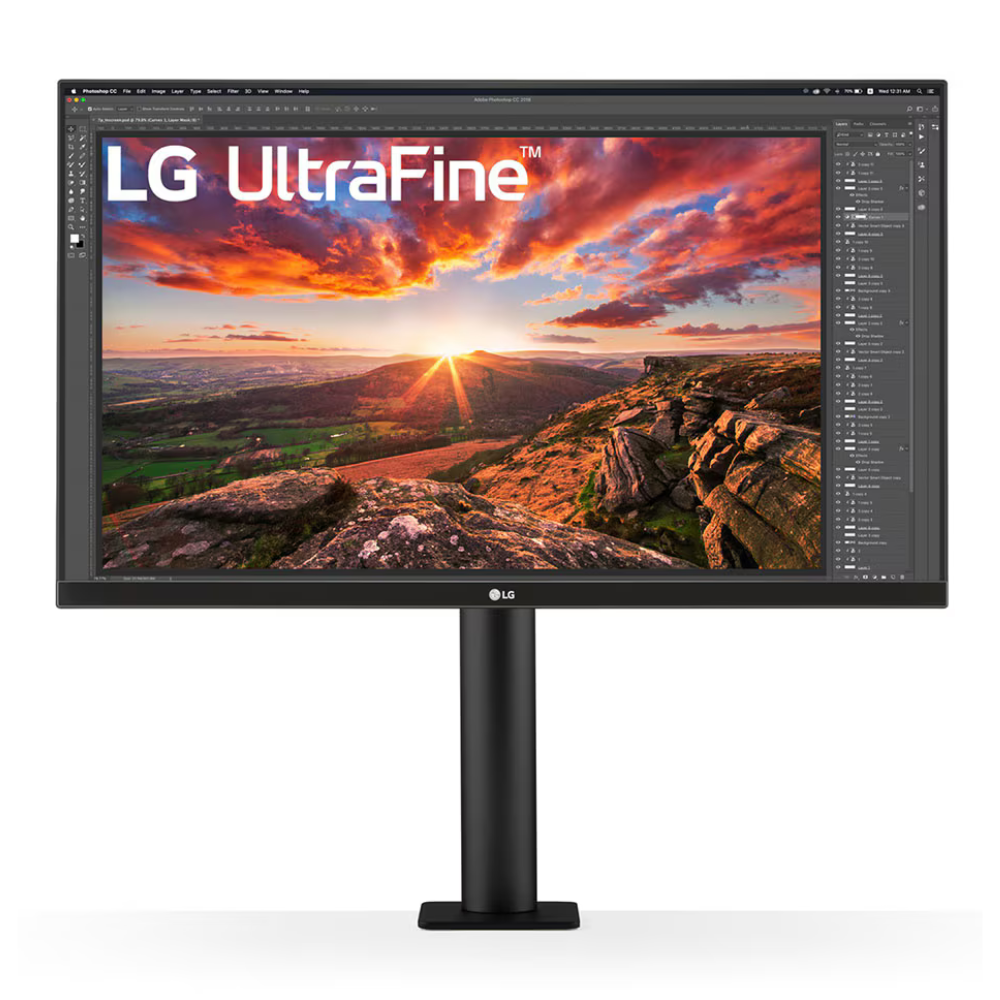 LG 27 inch(68.4cm) Ultrafine Ergo 4K-UHD(3840 x 2160) Pixels IPS, HDR 400, sRGB 99%, HW Calibration, Speaker (5Wx2), Height/Swivel/Pivot/Extend/Retract, USB - C, HDMI x 2, DP- 27UN880 - Zapnet.in