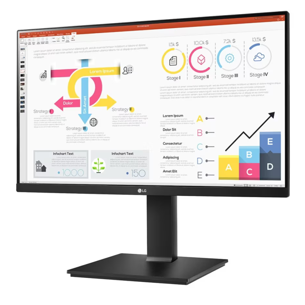 LG 24QP750 24 inch (60.45 cm) QHD (2K) Monitor - 2560x1440 Pixels, IPS-sRGB 99%, Height Adjust, Pivot (2Way), Swivel, Tilt, USB-C (65W PD) Display Port, HDMI - Zapnet.in