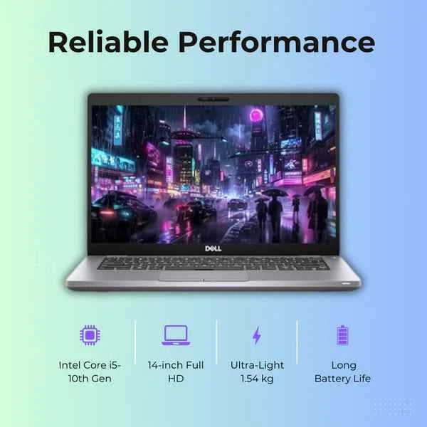 REFURBISHED Dell Latitude E5410 Laptop | Core i5 10th Gen | 16GB RAM | 512GB SSD | 14" Grey | 2.6Kg | Windows Pro | 3 Year Warranty | With EB Bag