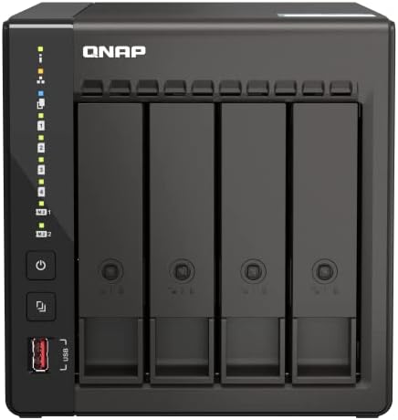 QNAP TS-453E-8G-US 4 Bay High-Performance Desktop NAS with Intel Celeron Quad-core Processor, 8 GB DDR4 RAM and Dual 2.5GbE (2.5G/1G/100M) Network Connectivity (Diskless)