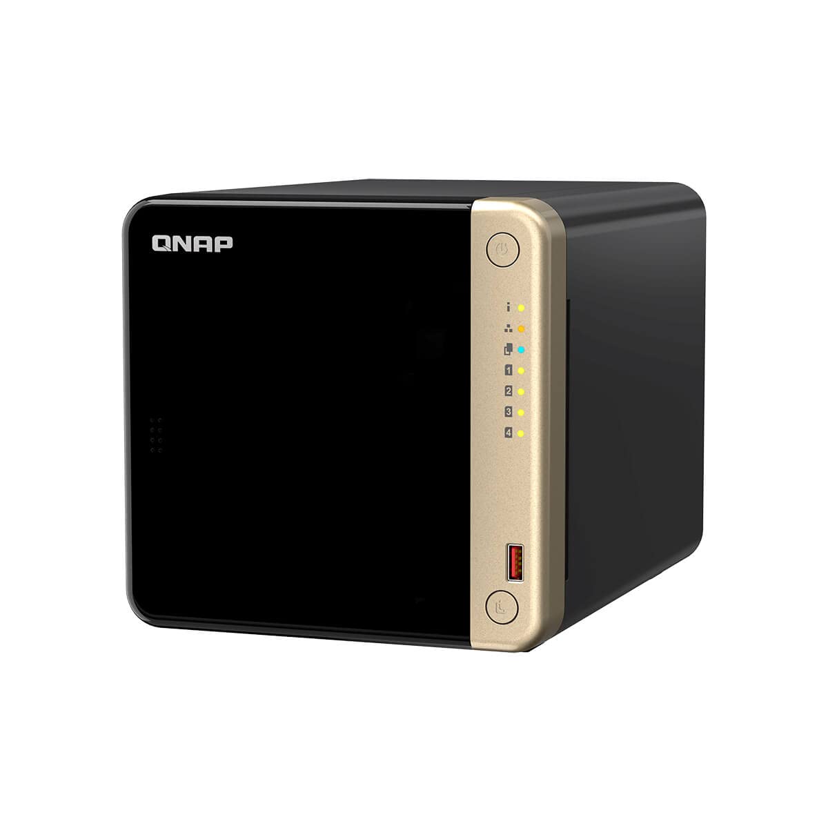 QNAP TS-464-4G (Quad-core Intel for Multitasking, 2.5GbE Multimedia NAS with M.2 PCIe Slots and PCIe expandability) - Black
