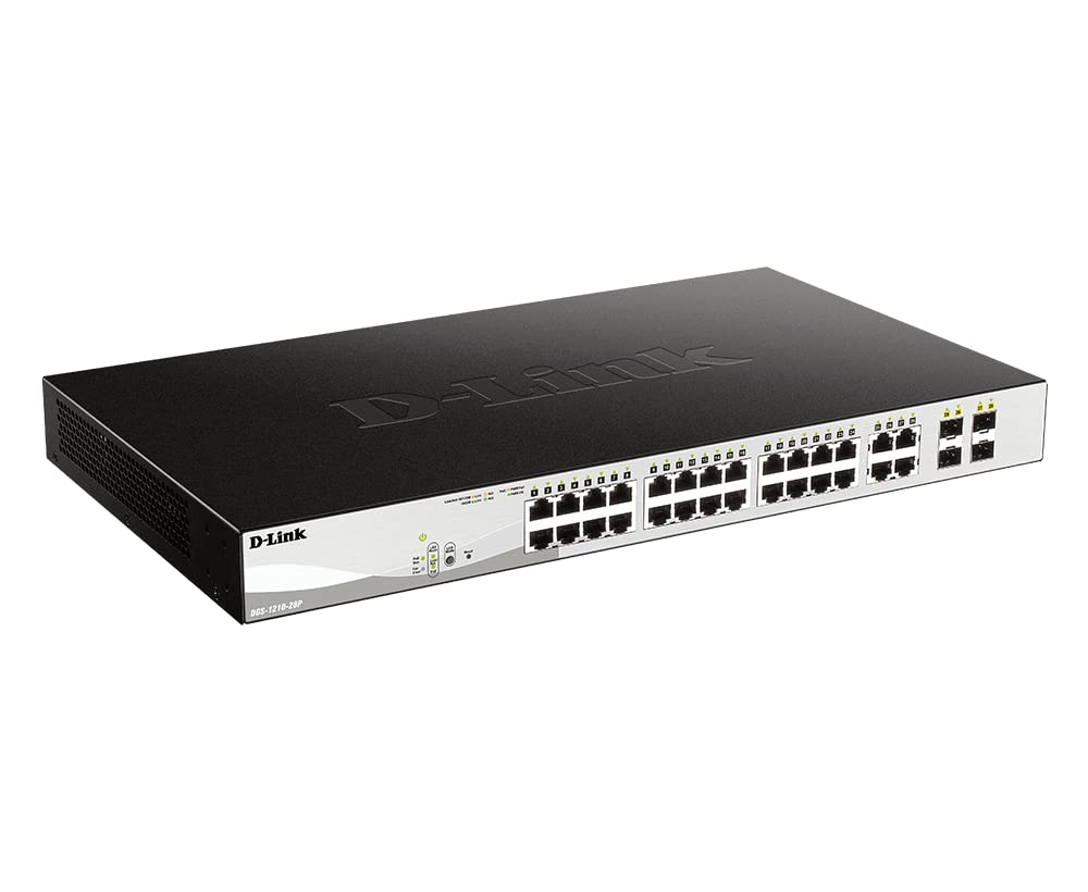 D-Link DGS-1210-28P 28 Port PoE Gigabit Smart Switch Including 4 Combo SFP Ports