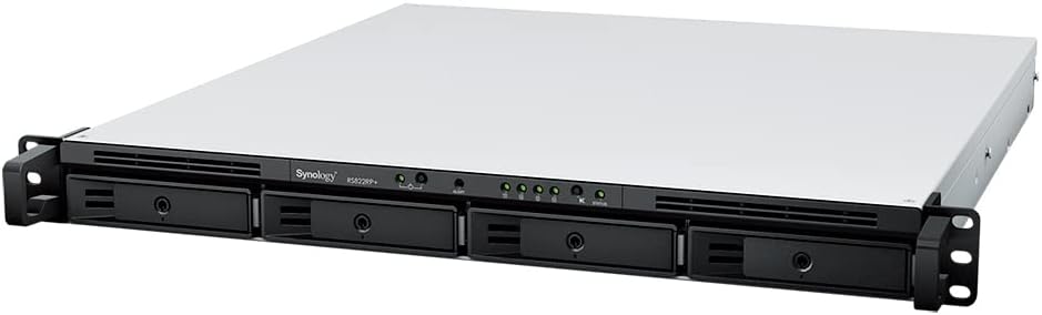 Synology RS822RP+ 4-Bay RackStation NAS AMD Ryzen V1500B 2GB RAM 4xRJ-45 1GbE LAN Port, 24TB Bundle with 4x6TB WD RED Plus NAS HDDs