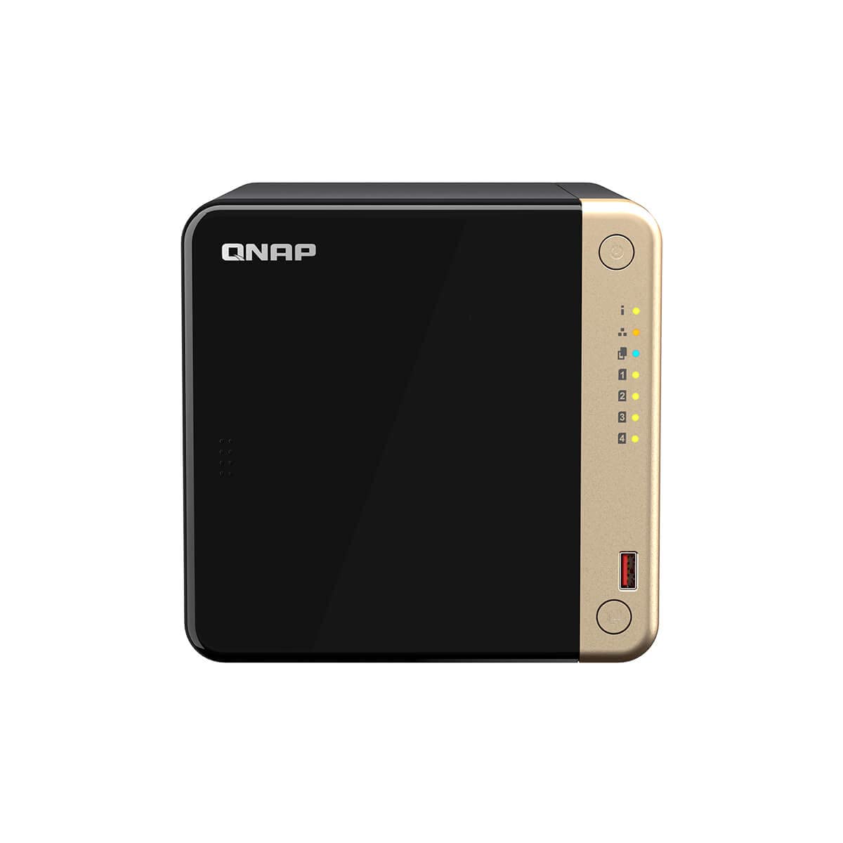 QNAP TS-464-4G (Quad-core Intel for Multitasking, 2.5GbE Multimedia NAS with M.2 PCIe Slots and PCIe expandability) - Black