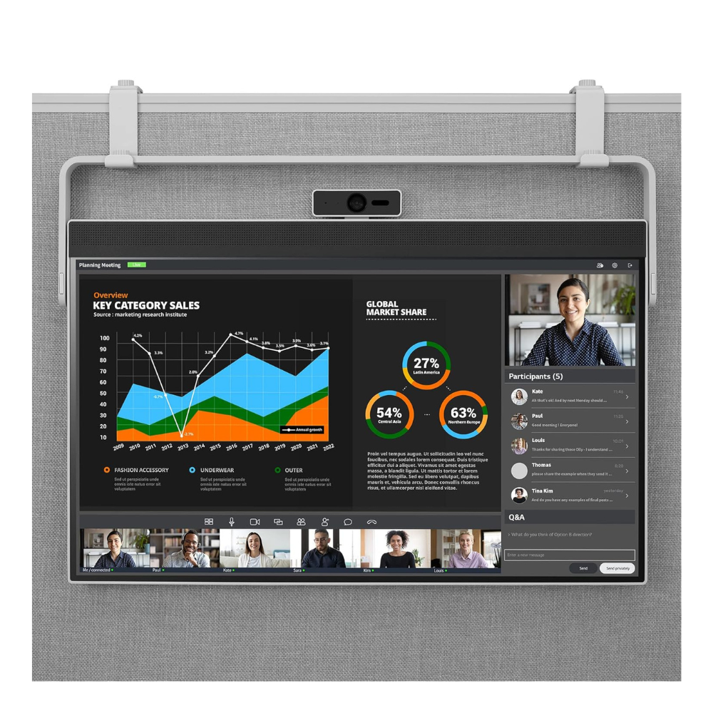 LG Libero Monitor 27 Inch QHD with Detachable Full HD Detachable Webcam, Built-in Speakers and USB C connectivity with 65W Power Delivery (27BQ70QC) - Zapnet.in