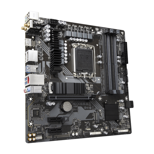 GIGABYTE B760M DS3H AX DDR4 (LGA 1700/ Intel/ B760/ M-ATX/ DDR4/ 2* M.2/ PCIe 4.0/ USB 3.2 Gen 2 Type-C/WiFi 6E/ 2.5GbE LAN/Q-Flash Plus/PCIe EZ-Latch/Gaming Motherboard)