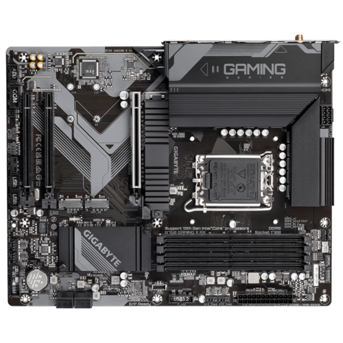 GIGABYTE B760 Gaming X AX DDR4 (LGA 1700/ Intel/ B760/ ATX/ DDR4/ Triple M.2/ PCIe 4.0/ Front USB 3.2 Gen2X2 Type-C/WiFi 6E/ 2.5GbE LAN/Q-Flash Plus/PCIe EZ-Latch/Gaming Motherboard) - Zapnet.in