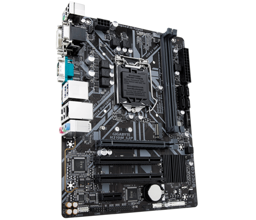 GIGABYTE H310M S2P (LGA1151/Intel/H310/Micro ATX/Ultra Durable/8118 Gaming LAN/DDR4/HDMI 1.4/M.2/DVI-D/Motherboard)