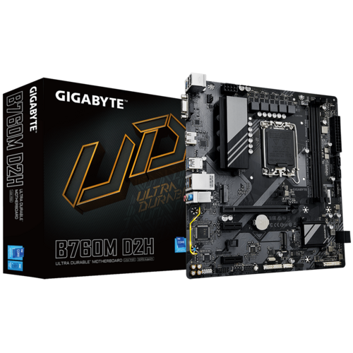 GIGABYTE Intel B760M D2H Motherboard with 6+2+1 Phases Digital VRM Solution Intel® Socket LGA 1700:Support 13th and 12th Gen Series Processors Dual Channel DDR5:2*DIMMs XMP Memory Module Support - Zapnet.in