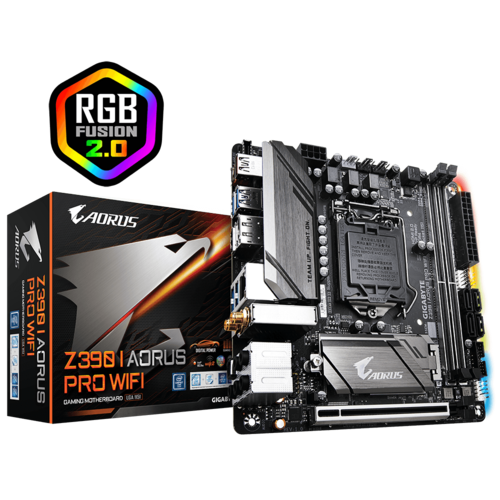 GIGABYTE Z390 AORUS PRO WiFi (Intel LGA1151/Z390/ATX/2xM.2 Thermal Guard/Onboard AC Wi-Fi/RGB Fusion/Motherboard), DDR4
