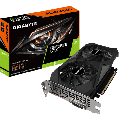 GIGABYTE Nvidia GeForce ® GTX 1650 D6 WINDFORCE OC 4GD Graphics Card (GV-N1656WF2OC-4GD) - Zapnet.in