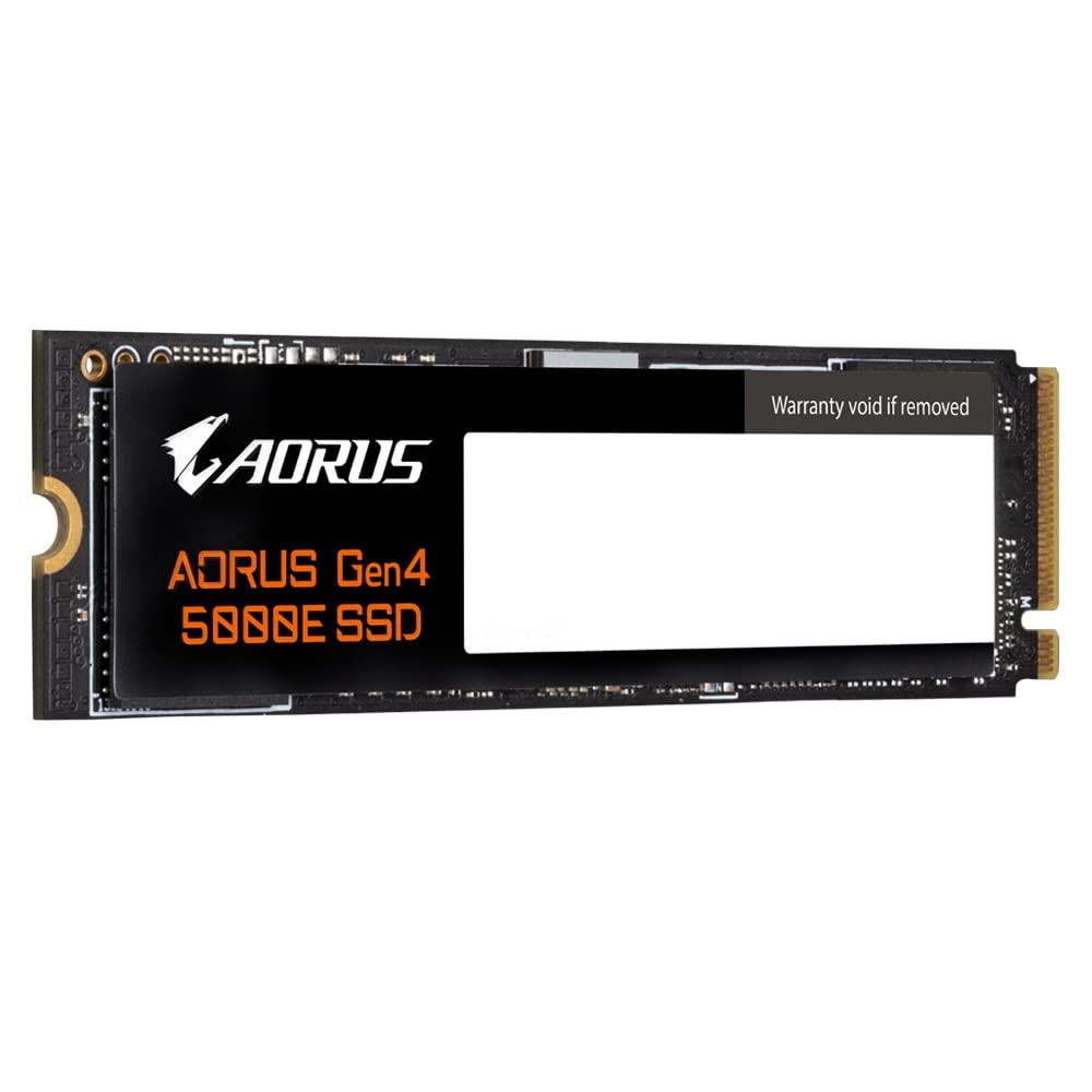GIGABYTE AORUS Gen4 5000E SSD 500GB AG450E500G-G SSD M.2 500 GB PCI Express 4.0 3D TLC NAND NVMe (Black)