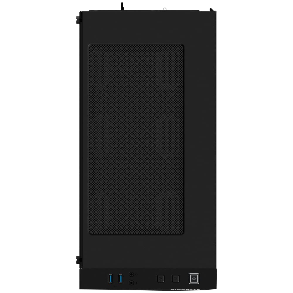 GIGABYTE C200G CASE with Tempered Side Glass Panel and Front RGB Light on Black Tempered Glass at Front Panel (133353)
