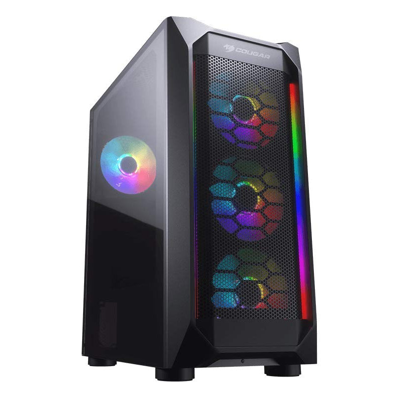 Cougar MX410 Mesh-G RGB Powerful Airflow and Compact Mid-Tower Case (Black)