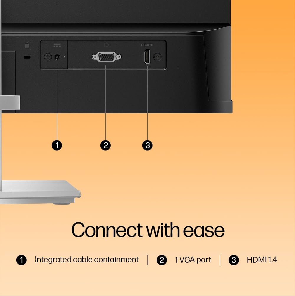 HP Series 5 23.8 inch FHD Height Adjust Monitor-524sh,23.8inch(60.5cm),FHD(1920 x 1080),Anti-Glare,Adjustable Height, Eye Ease,3.45kg