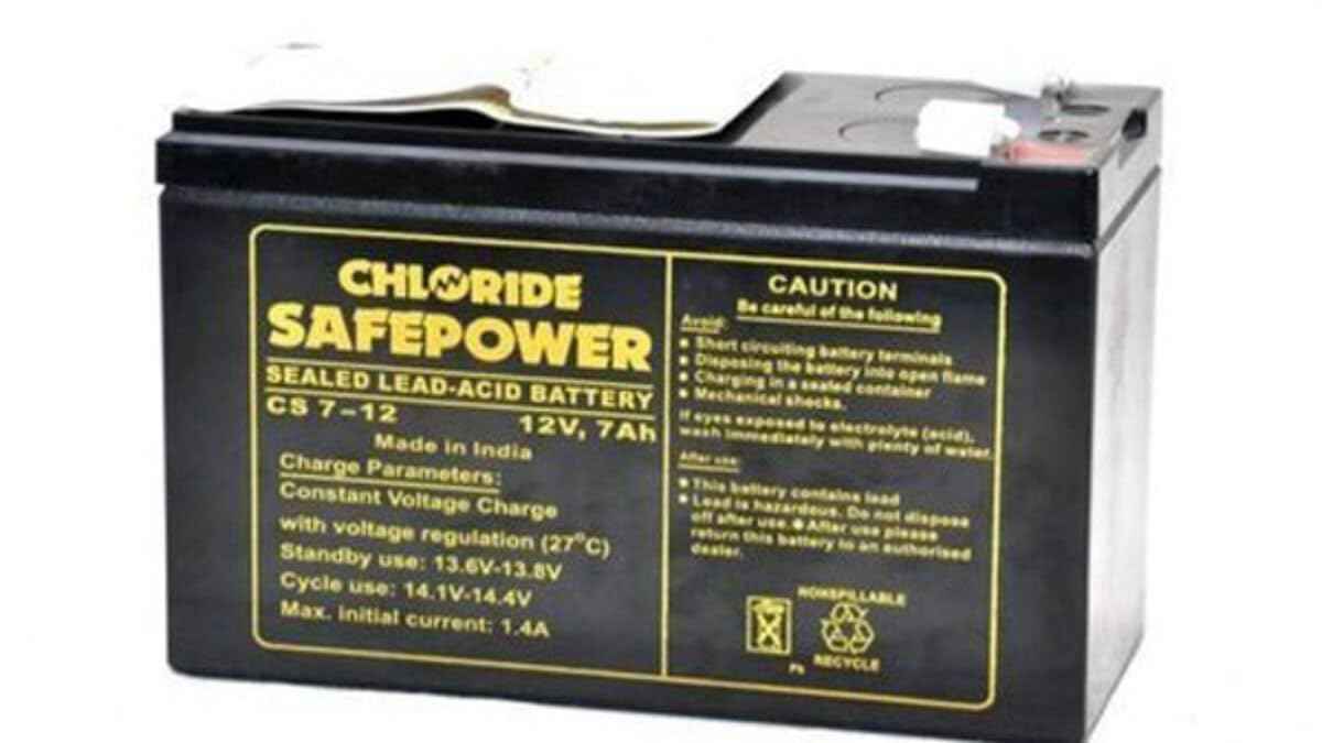 Chloride Safe Powers Exide 12V 7Ah SMF Battery (CS 7-12) – UPS & Solar
