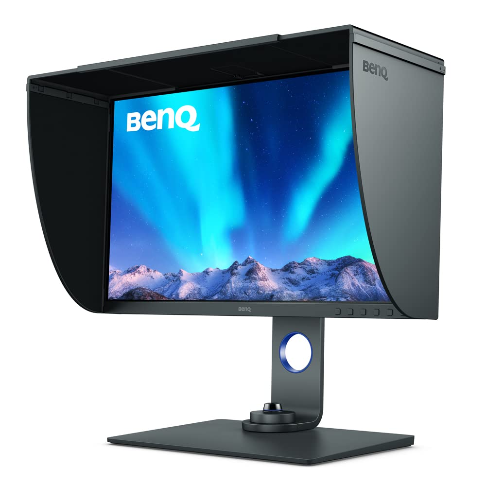BenQ SW240 24" 1920x1200 IPS 16:10 WUXGA Monitor| 99% Adobe RGB| 100% sRGB| 95% DCI-P3| Pantone Validated|Calman Verified|Delta E<2|H/W Calibration|3D-LUT| HDMI|DP|USB|DVI-DL|Shading Hood|(Grey)
