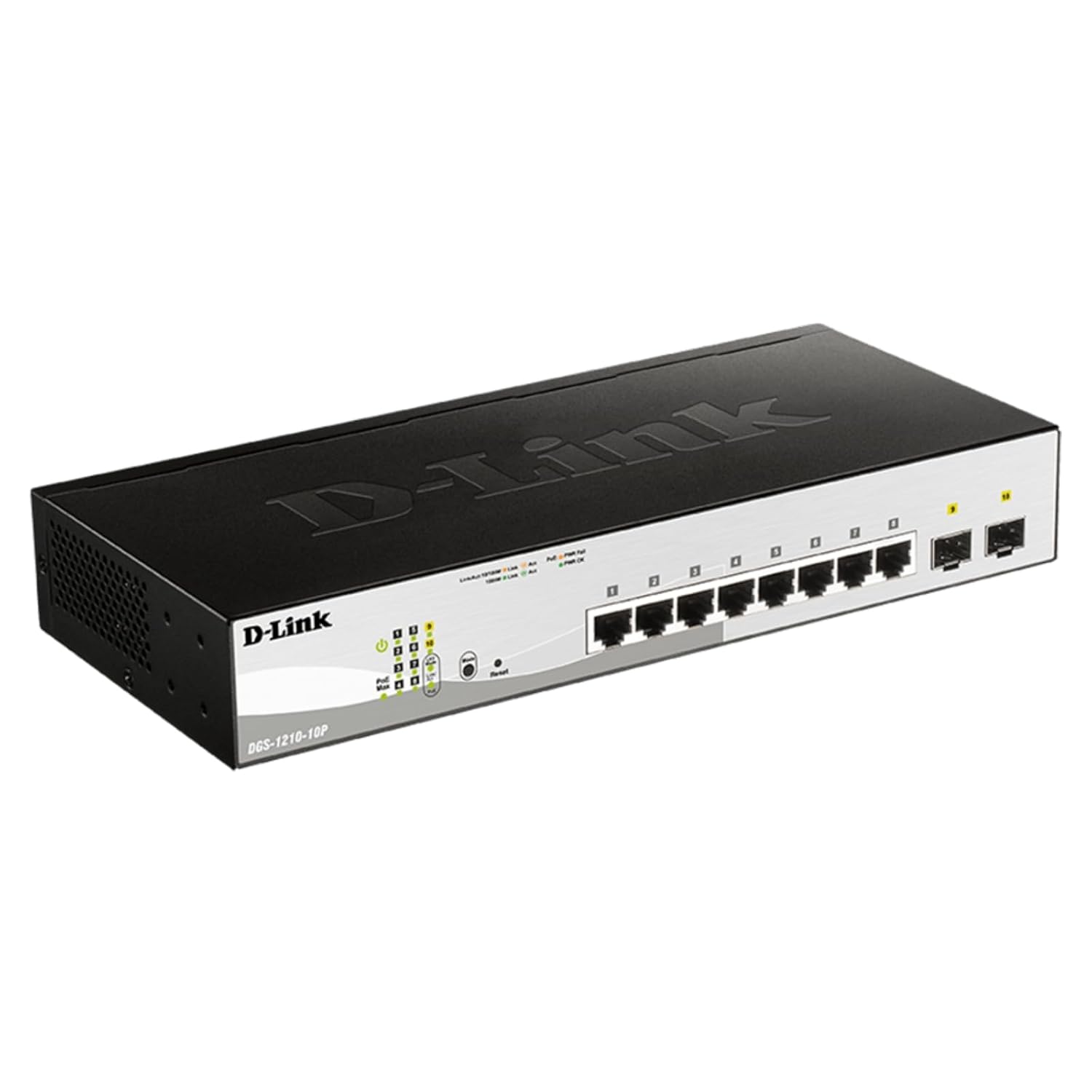 D-LINK DGS-1210-10P 8-Port 10/100/1000M PoE with 2 Combo SFP ports Web Smart Switch