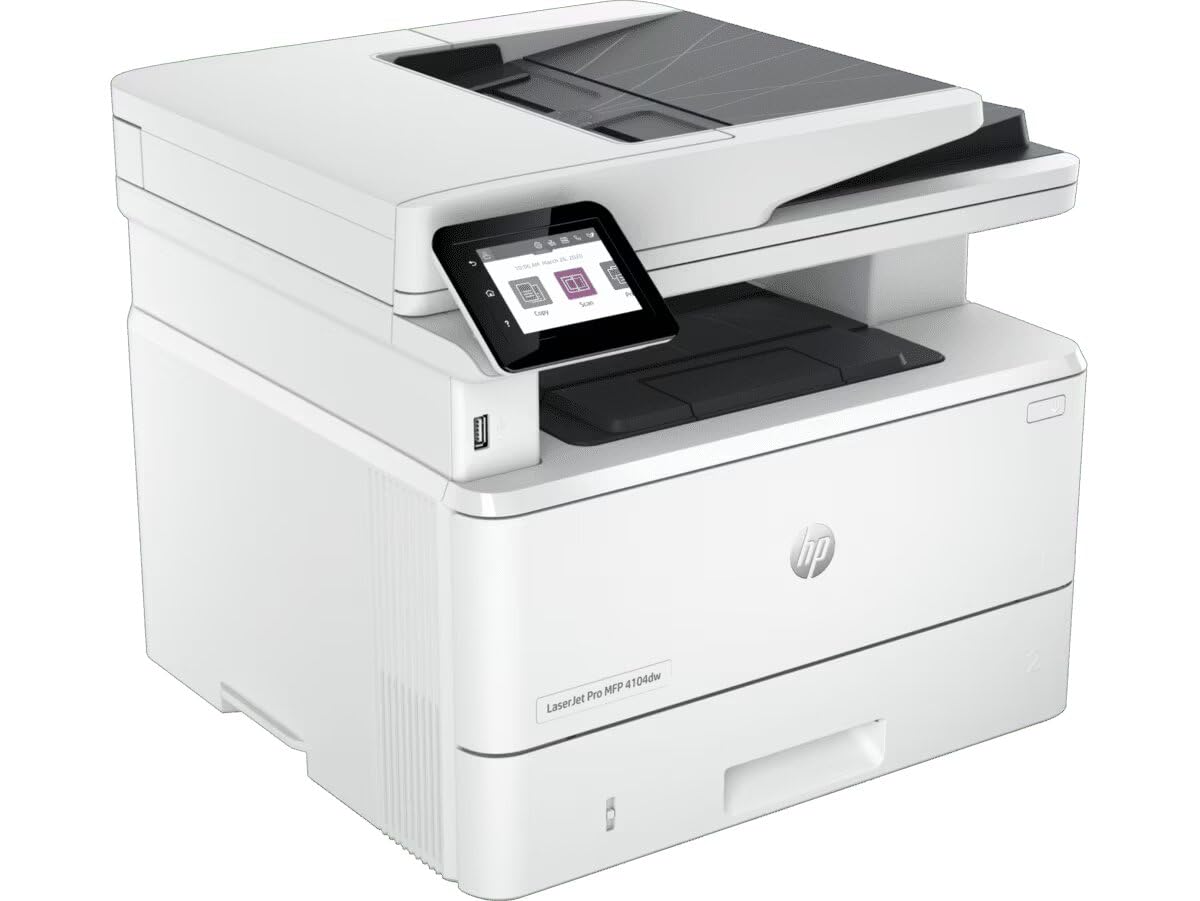 HP Monochrome, Colour Wireless Laser Printers jet Pro Mfp 4104Dw, 42 Ppm A4 Mfp With Wifi, White