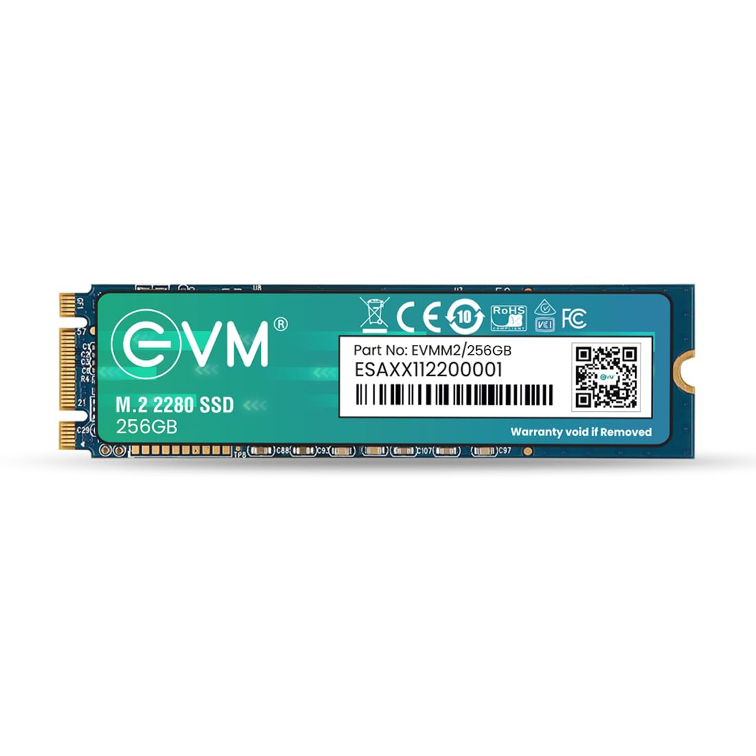 EVM 128GB M.2 (2280) SATA Internal SSD - 520MB/s Read & 370MB/s Write - 5-Year Warranty (EVMM2/128GB)