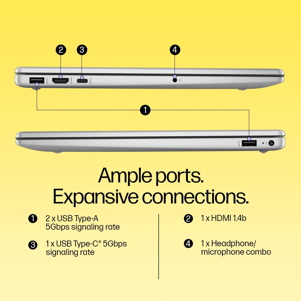 HP 15, AMD Ryzen 3 7320U, 8GB LPDDR5, 512GB SSD, Anti-Glare, Micro-Edge, 15.6-inch (39.6 cm), FHD, AMD Radeon Graphics, 1080p HD Camera, (Win 11, Silver, 1.59 kg), fc0154AU