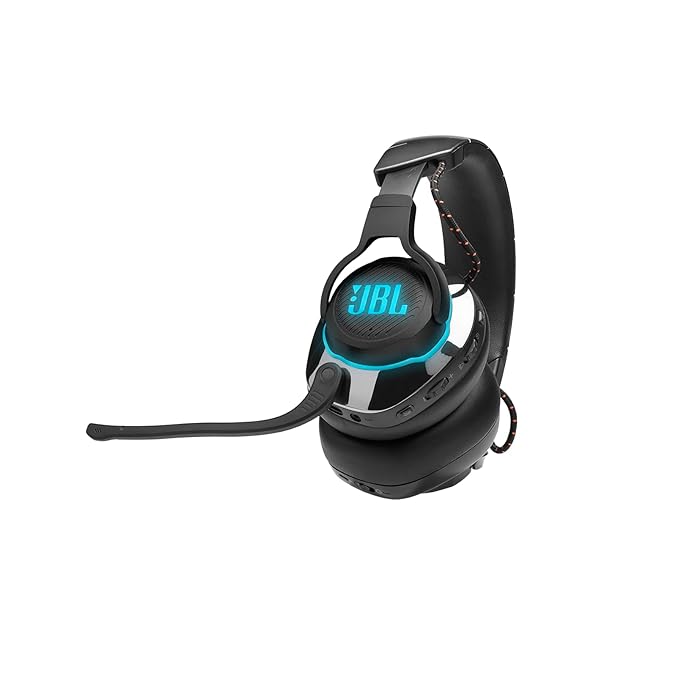 JBL Quantum 810 Wireless Over Ear Gaming Headset with Mic, ANC, 50mm Neodymium Drivers, 43H Playtime, Low Latency, Dual Surround Sound, Boom Mic, 2.4GHz Wireless Dongle, Discord-certified Dial (Black) - Zapnet.in