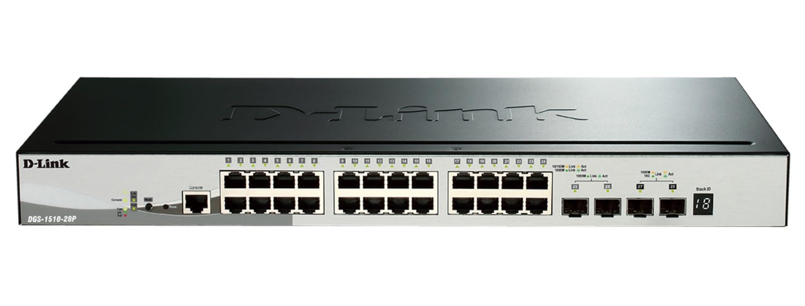 D-Link 52-Port Gigabit Stackable Smart Managed PoE+ Switch with 10G Uplinks | 48 PoE+ (740W) + 4 10GbE SFP+ Ports| L2+/L3 Lite |VLANs |Web Managed |Surveillance Mode | NDAA Compliant (DGS-1510-52XMP)