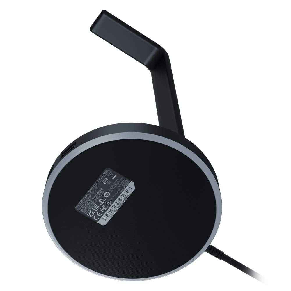Razer Base Station V2 Chroma, USB Hub with 7.1 Surround Sound, Non-Slip Base, Razer Chroma RGB - Black - RC21-01510100-R3M1