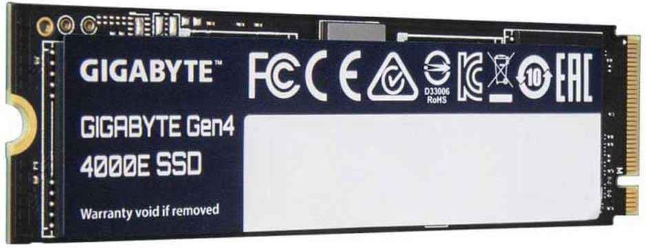 Gigabyte 1TB M.2 Solid State Drive Gen4 4000E (PCIe Gen 4.0 x4/NVMe 1.4)