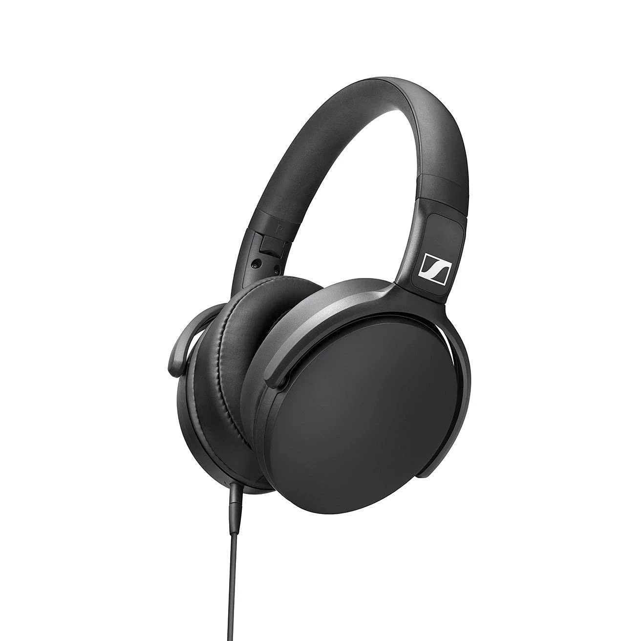 Sennheiser HD 400s Wired Over Ear Headphones with Mic, German Engineering, Dynamic Bass-Driven Sound, Foldable Lightweight Design, One-Button Control, Best for Calls, Noise-Isolating Fit, Black
