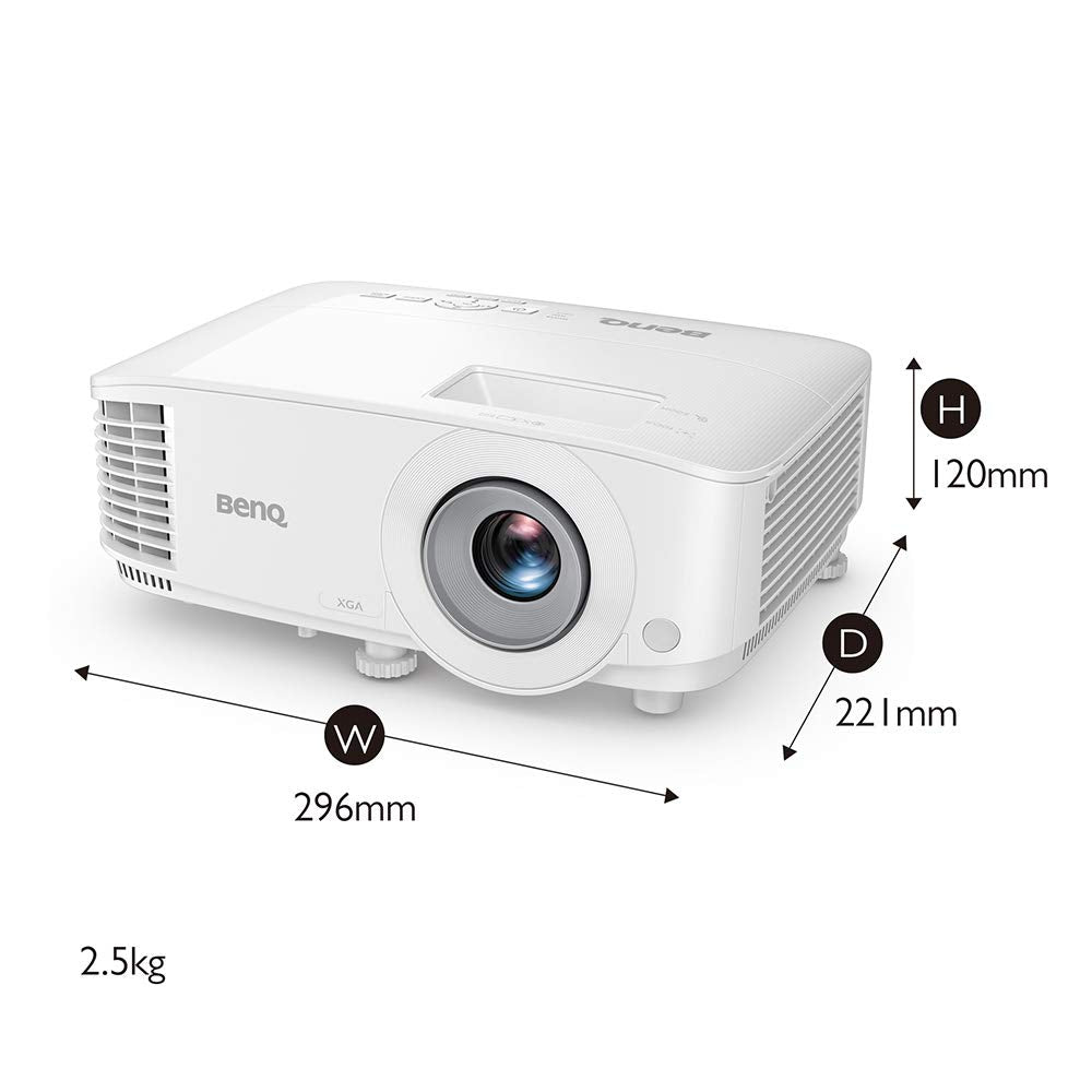 BenQ MX560 XGA Business & Education Projector, DLP, 4000 Lumens High Brightness, 20000:1 High Contrast Ratio, Dual HDMI, USB-A, Upto 15000 Hrs Extra-Long Lamp Life, 10 W Speaker, 3D Capable, White