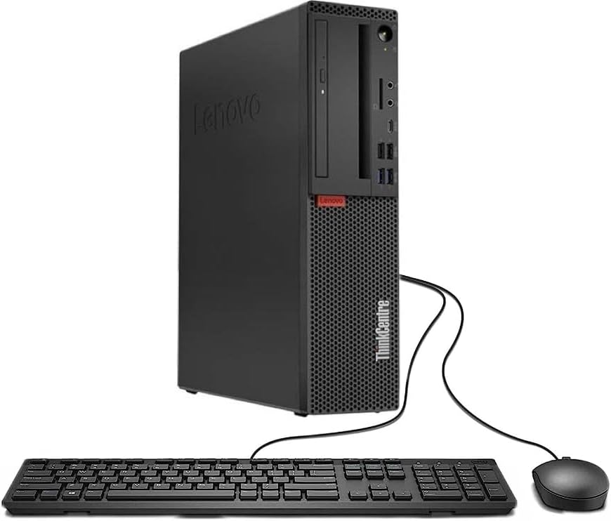 Lenovo ThinkCentre M720s SFF Desktop Computer, Intel Core i5-8400 2.8GHz up to 4.0GHz, 16GB RAM, 512GB SSD, Keyboard and Mouse, VGA, DP, USB Port, Win 10 Pro (Renewed), Black