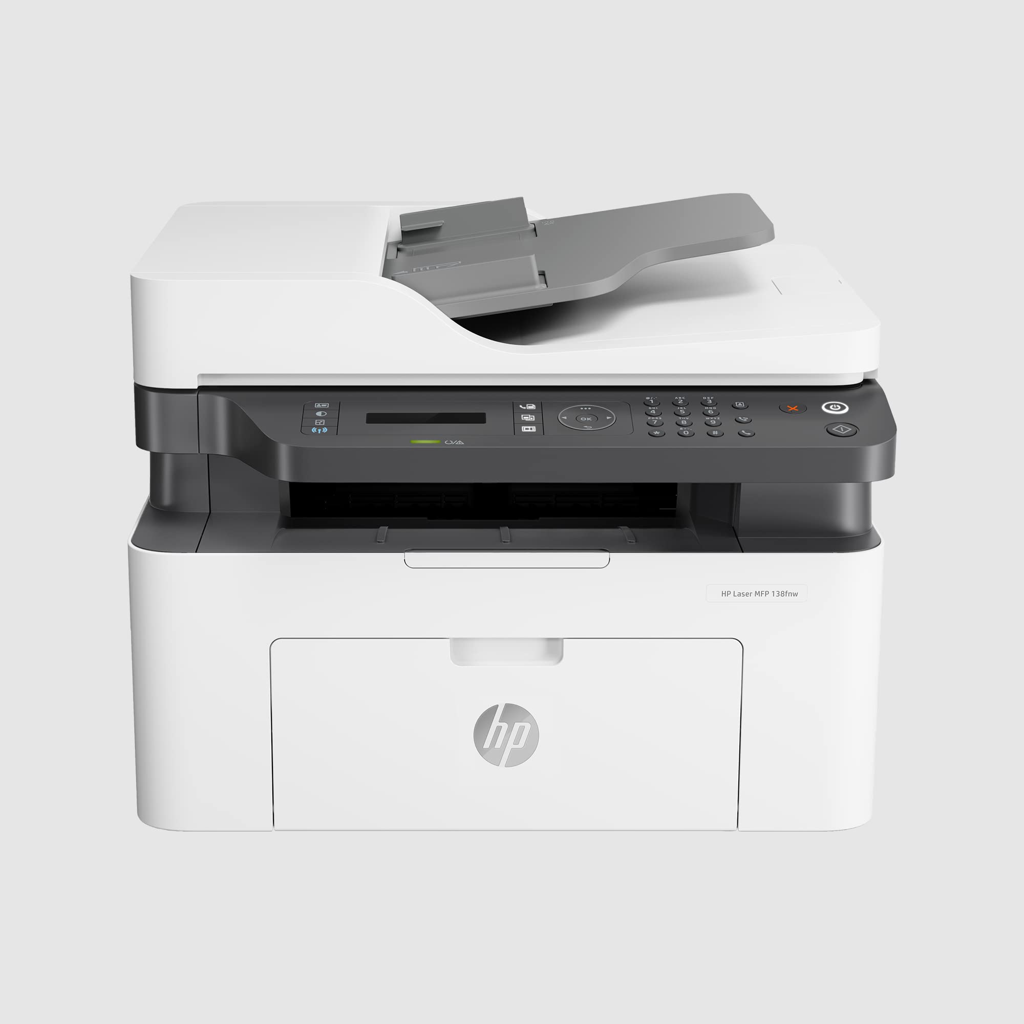 HP Laser MFP 1188fnw, Wireless, Print, Copy, Scan, Fax, 40-Sheet ADF, Hi-Speed USB 2.0, Ethernet, Up to 21 ppm, 150-sheet Input Tray, 100-sheet Output Tray, 1-Year Warranty, Black and White, 715A5A