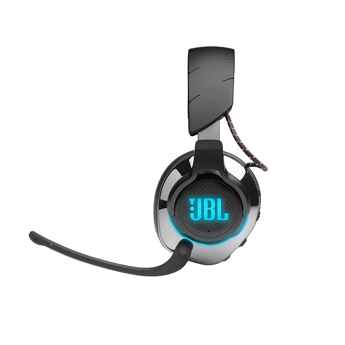 JBL Quantum 810 Wireless Over Ear Gaming Headset with Mic, ANC, 50mm Neodymium Drivers, 43H Playtime, Low Latency, Dual Surround Sound, Boom Mic, 2.4GHz Wireless Dongle, Discord-certified Dial (Black) - Zapnet.in