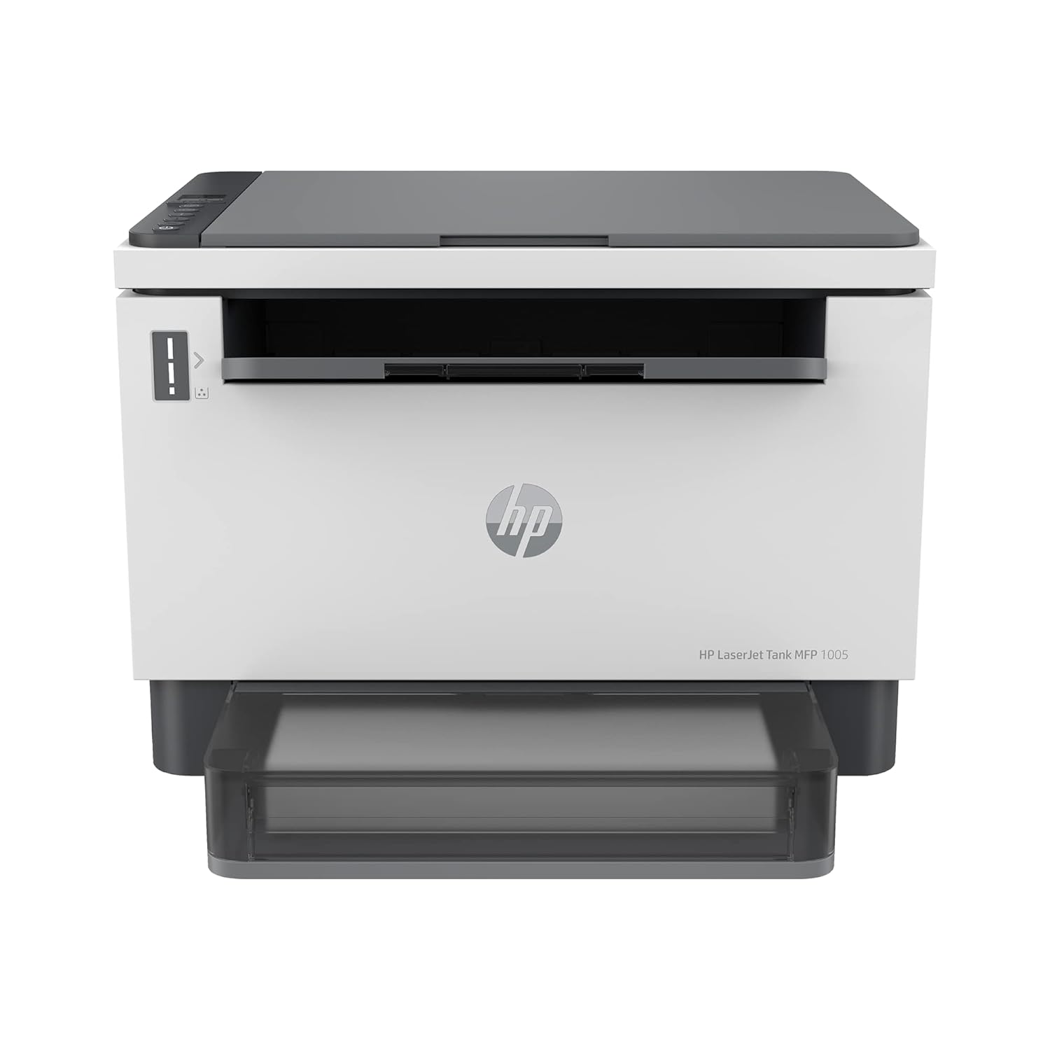 HP Laserjet Tank 1005 Monochrome Print+Copy+Scan, Lowest Cost/Page - B&W Prints, Easy 15 Sec Toner Refill, Smart Guided Buttons, Best for Business,White