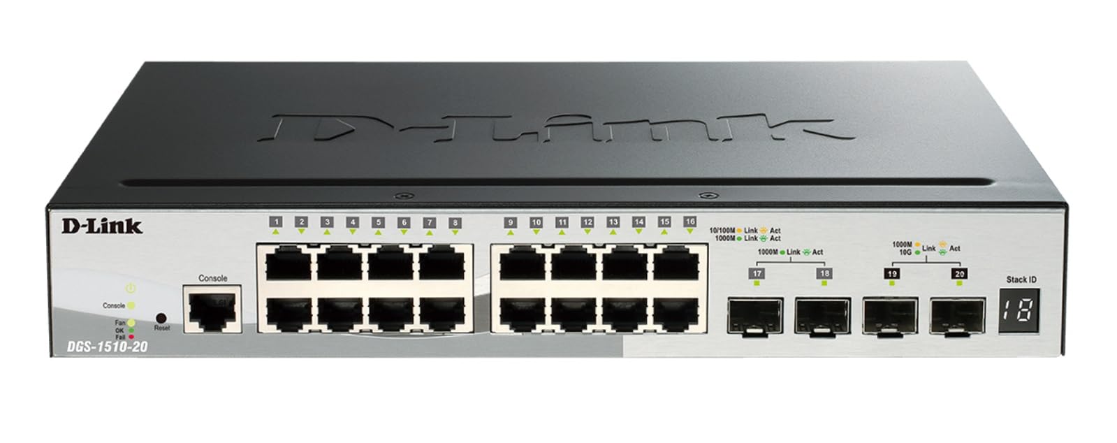 D-Link 52-Port Gigabit Stackable Smart Managed PoE+ Switch with 10G Uplinks | 48 PoE+ (740W) + 4 10GbE SFP+ Ports| L2+/L3 Lite |VLANs |Web Managed |Surveillance Mode | NDAA Compliant (DGS-1510-52XMP)