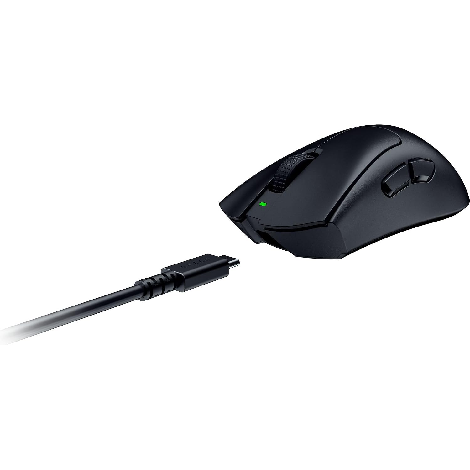Razer DeathAdder V3 HyperSpeed Wireless Esports Gaming Mouse: 55 g Lightweight - Ergonomic & Smooth Touch Texture - Up to 100 Hr Battery - Gen 3 Optical Switches - Focus X 26K Optical Sensor - Black