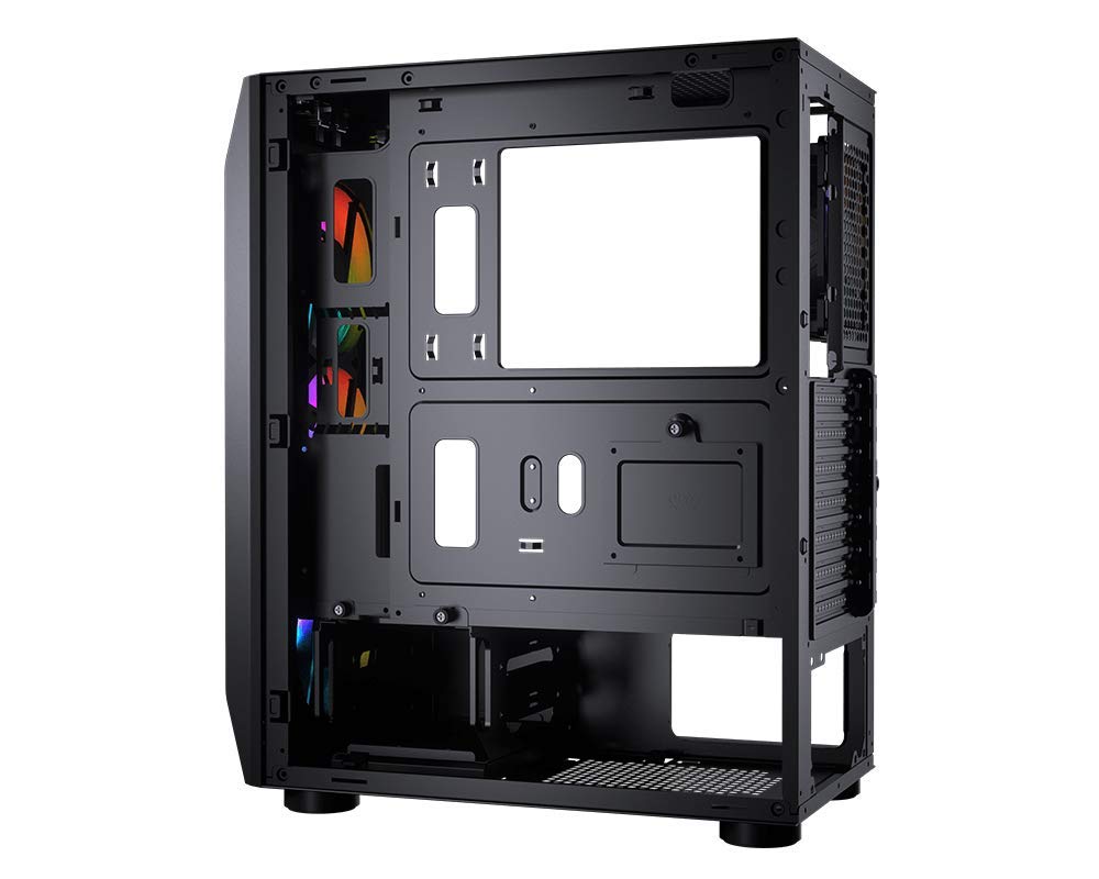 Cougar MX410 Mesh-G RGB Powerful Airflow and Compact Mid-Tower Case (Black)