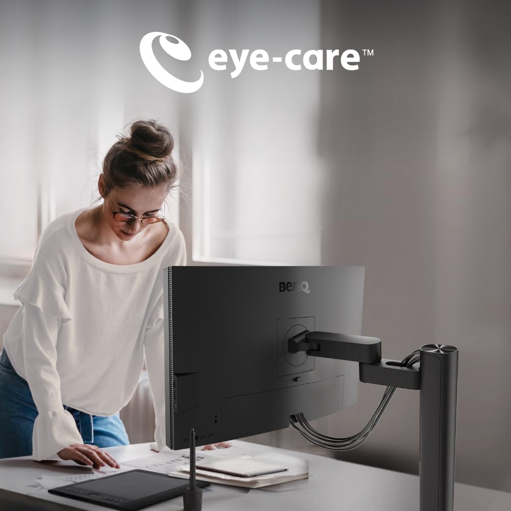 BenQ PD2706UA 27"(68Cm) IPS 4K HDR10 ErgoArm Monitor| 95% P3 | 99% Rec709| 99% sRGB| USB-C(PD90W)| Pantone Skintone Validated|DeltaE<3|CAD/CAM|Animation Mode|Auto Pivot|PIP/PBP|HDMI|DP(Dark Grey)