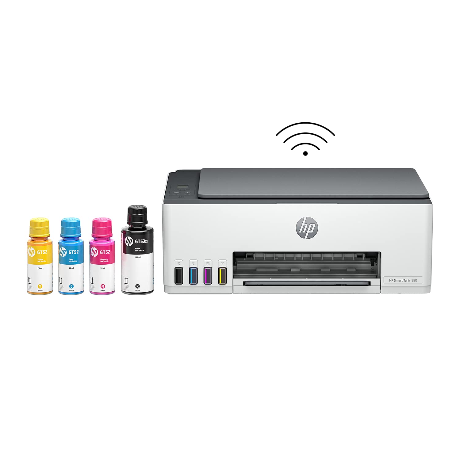 HP Smart Tank 580 Multifunctional Printer, Continuous Ink, Color, Wi-Fi, Duplex (Douplex Double-Sided) Manual, Printing From Smart App, 2 Years Warranty (1F3Y2A)