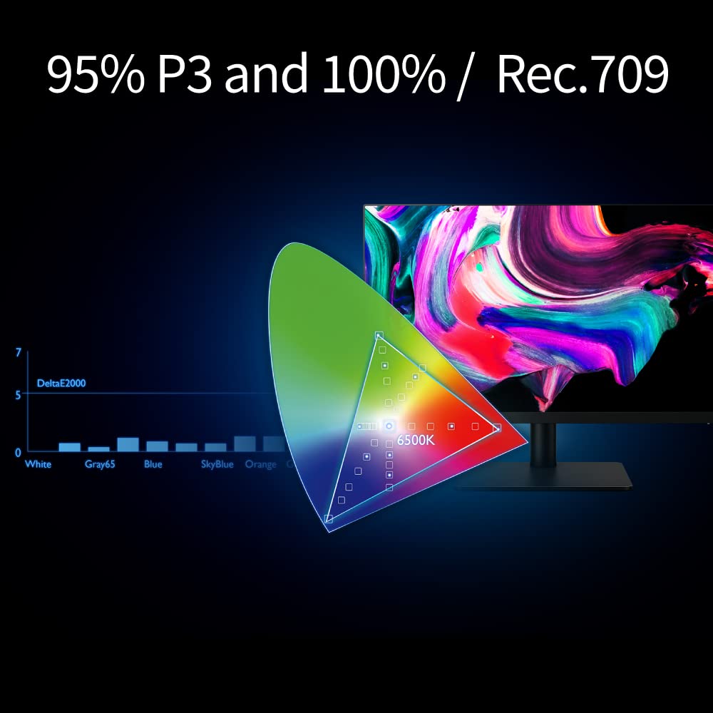 BenQ PD2506Q 25"(63Cm) 2K IPS QHD HDR10 Monitor| 95% P3| 100% sRGB| 100% Rec. 709| Pantone Skintone Validated| Daisy Chain|CAD/CAM|Animation Mode|Color Accurate|Auto Pivot|HDMI|DP|USB-C(65W)(Black)